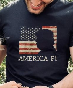 America First 2024 Pro Trump Silhouette US Flag Vintage Shirt