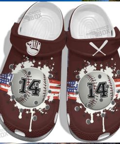 America Flag Vector Custom Crocs – 14Th Outdoor Baseball Crocs