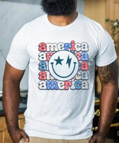 America Groovy Smile For 4th Of July Patriotic T shirt