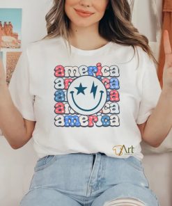 America Groovy Smile For 4th Of July Patriotic T shirt