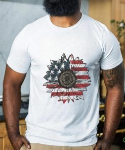 America Sunflower Usa Flag 4th Of July Freedom Shirt