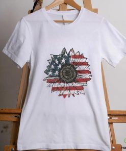 America Sunflower Usa Flag 4th Of July Freedom Shirt