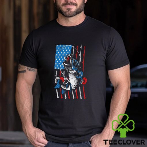 American Flag Cool Fishing Usa Fish Lover Shirt