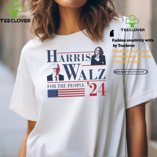 American Flag Harris Walz ’24 For The People T Shirt