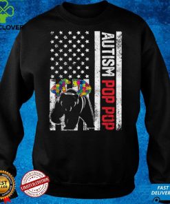 American Flag Pop Pop Bear Autism Awareness Support Family T Shirt 2 American Flag Pop Pop Bear Autism Awareness Support Family T Shirt