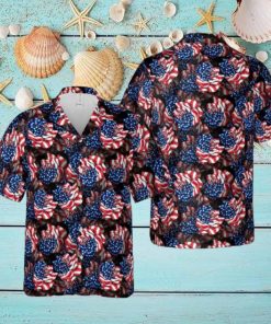 American Flag Rose Hawaiian Shirt