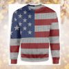 American Flag Sweater For Men And Women All Over Print Sweater Christmas Gift 2021