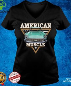 American Flag Vintage Muscle Car, Hot Rod and Muscle Car T Shirt