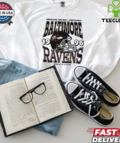 American Football Conference 1996 Baltimore Ravens North Division helmet shirt