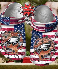 American Football Eagles Crocs Shoes