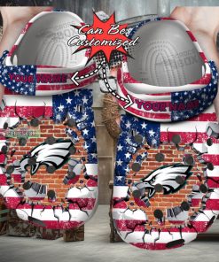 American Football Eagles Crocs Shoes