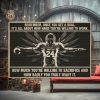 Personalized Biker Couple Poster   Marriage Chapter Riding Together   Desert Highway Background