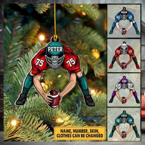 American Football Personalized Christmas Ornament Gift For Football Player Football Lovers