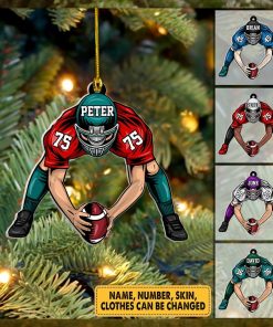 American Football Personalized Christmas Ornament Gift For Football Player Football Lovers