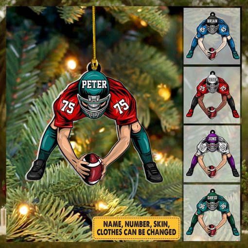 American Football Personalized Christmas Ornament Gift For Football Player Football Lovers