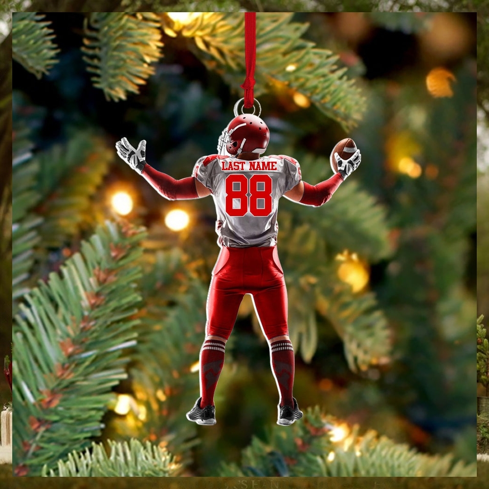 American Football Player Ornament Gift For Football Lovers Custom Gift For Football Player American Football Player Ornament Gift For Football Lovers Custom Gift For Football Player