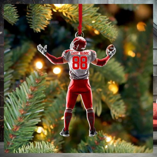 American Football Player Ornament Gift For Football Lovers   Custom Gift For Football Player