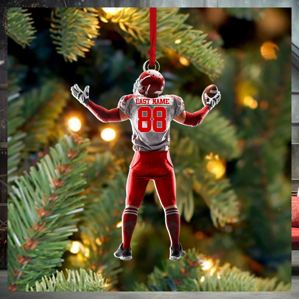 American Football Player Ornament Gift For Football Lovers Custom Gift For Football Player American Football Player Ornament Gift For Football Lovers Custom Gift For Football Player