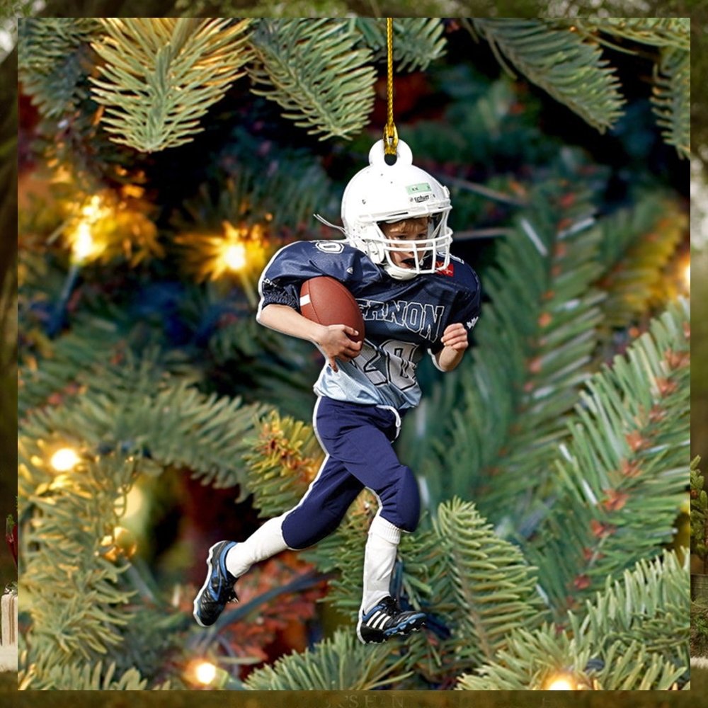American Football Player Photo Personalized Ornament Gift For Football Player Football Lovers American Football Player Photo Personalized Ornament Gift For Football Player Football Lovers