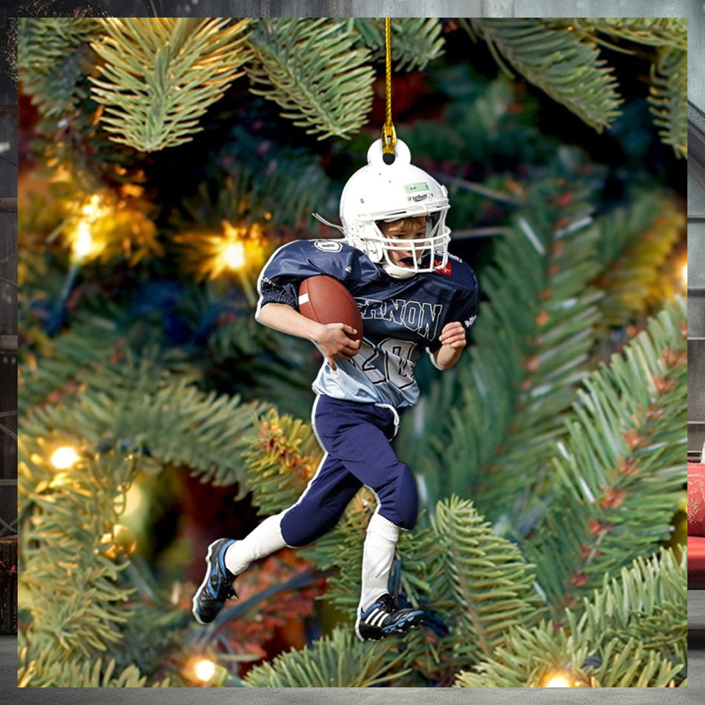 American Football Player Photo Personalized Ornament Gift For Football Player Football Lovers American Football Player Photo Personalized Ornament Gift For Football Player Football Lovers