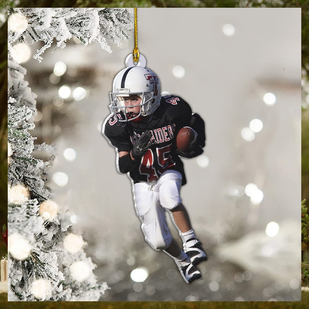 American Football Player Photo Personalized Ornament Gift For Football Player Football American Football Player Photo Personalized Ornament Gift For Football Player Football