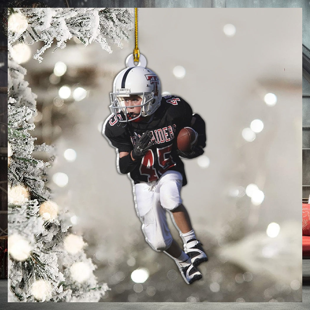 American Football Player Photo Personalized Ornament Gift For Football Player Football American Football Player Photo Personalized Ornament Gift For Football Player Football