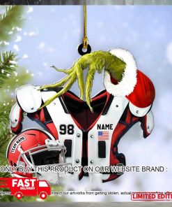 American Football Shoulder Pads Helmet Custom Name Tree Decorations Christmas Ornament