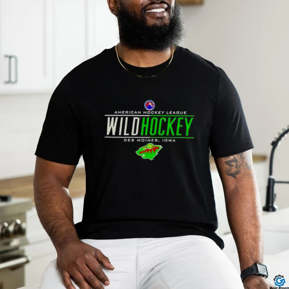 American Hockey League Wild Hockey Des Moines Iowa Minnesota Wild Logo T shirt American Hockey League Wild Hockey Des Moines Iowa Minnesota Wild Logo T shirt