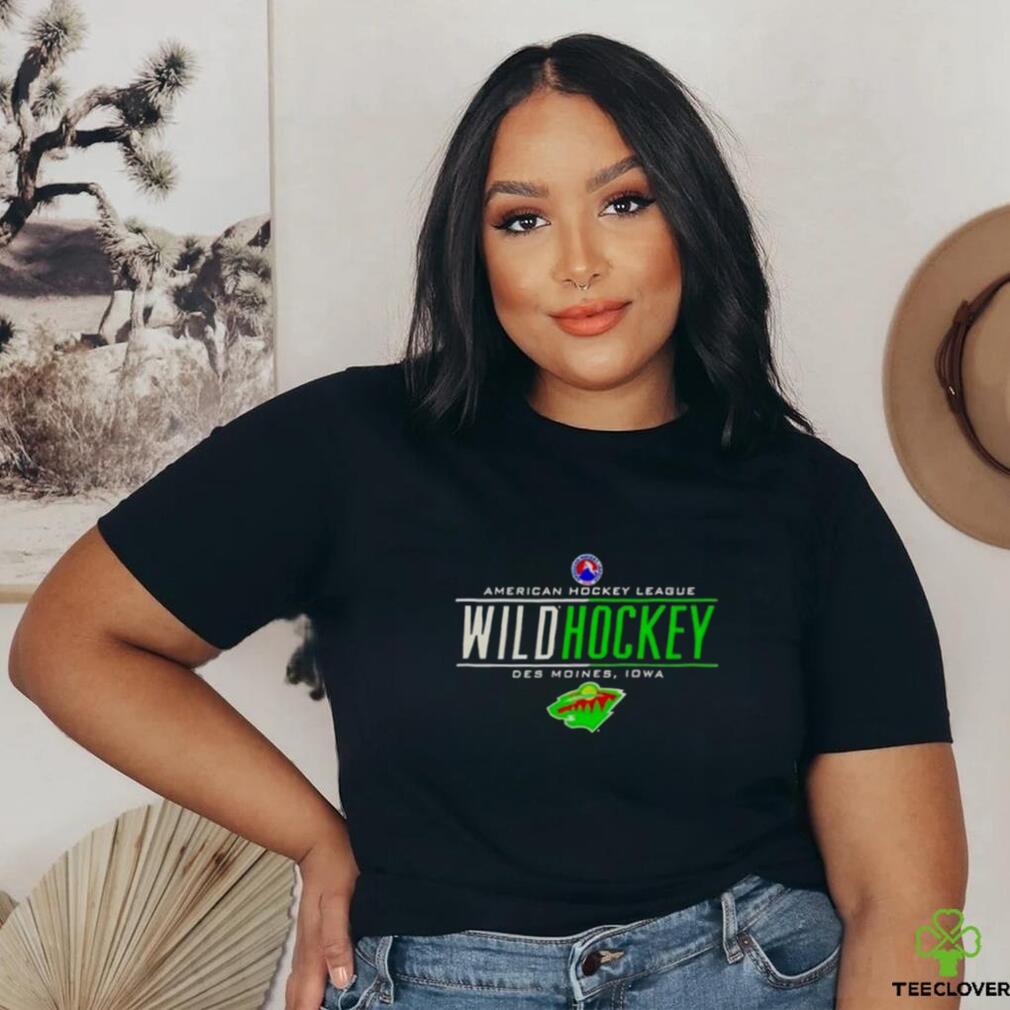 American Hockey League Wild Hockey Des Moines Iowa Minnesota Wild Logo T shirt American Hockey League Wild Hockey Des Moines Iowa Minnesota Wild Logo T shirt