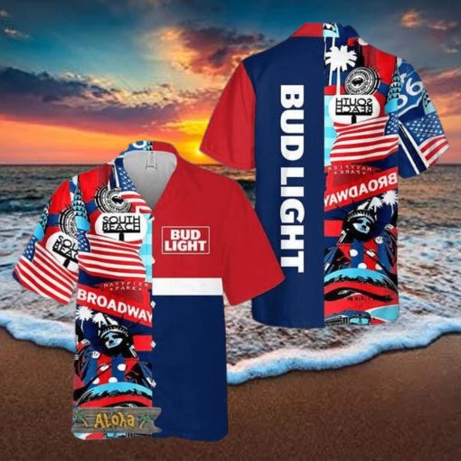 American Independence Day Bud Light Hawaii Shirt For Men And Women Gift Hawaiian Beer