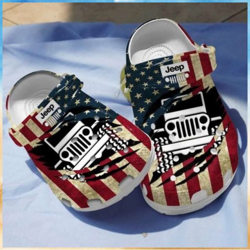 American Jeep Crocs Crocband Clog Shoes For Jeep Lover