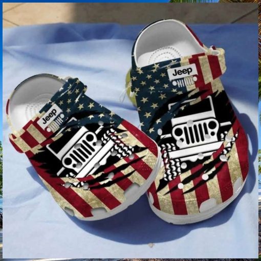 American Jeep Crocs Crocband Clog Shoes For Jeep Lover