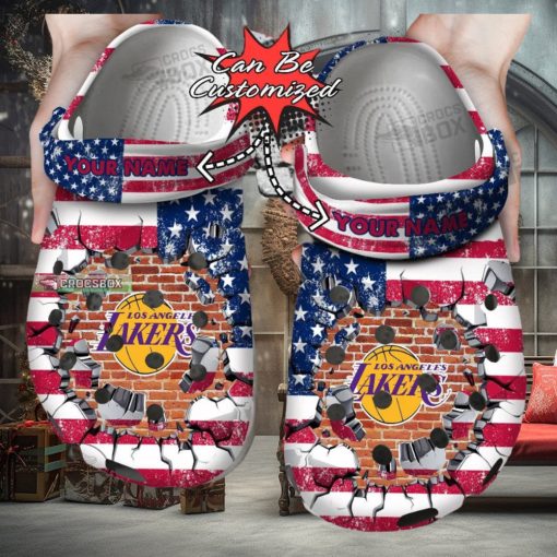 American Lakers Basketball Crocs Shoes