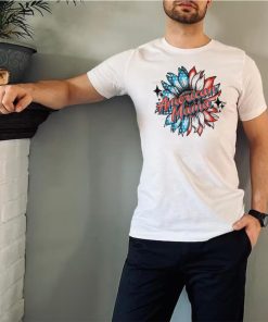 American Mama Sunflower American Flag Shirt