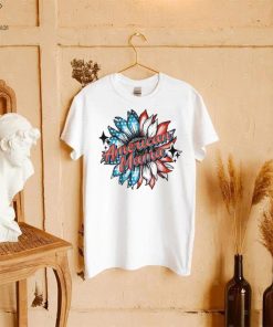 American Mama Sunflower American Flag Shirt