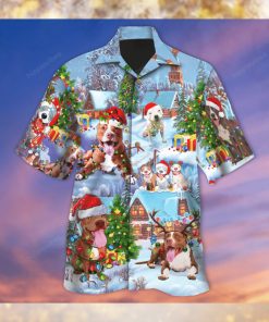 American Pitbull Christmas Hawaii Shirt