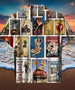 American Retro Poster Lady Girl Hawaiian Shirt Impressive Gift
