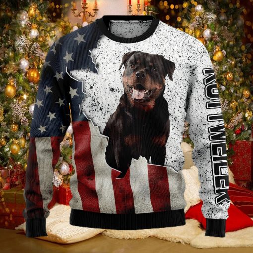 American Rottweiler Christmas Ugly Christmas Sweater