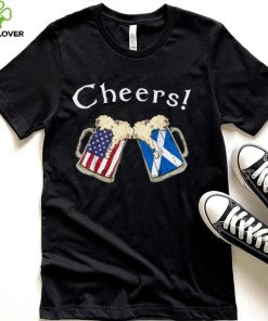 American Scottish Patriot US Flag Beer Drinks Scotland Grown T Shirt