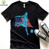 American Softball Flag Batter Girls Softball T Shirt