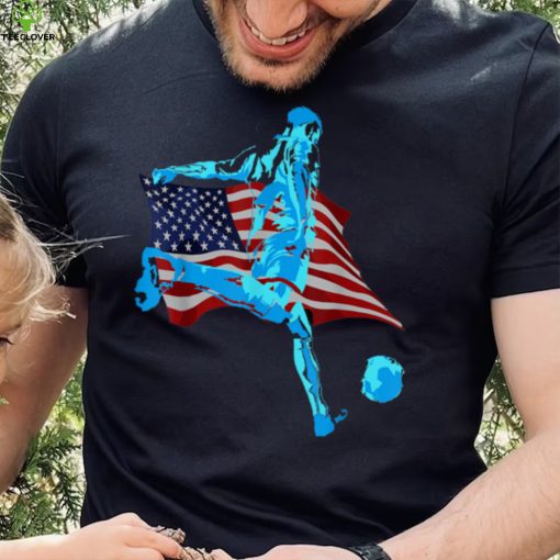 American USA Flag Soccer T Shirt
