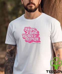 Americancancersociety Hope, Fight, Believe, Repeat Script Shirt