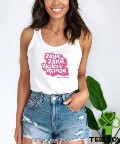 Americancancersociety Hope, Fight, Believe, Repeat Script Shirt