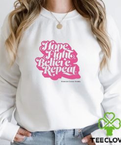 Americancancersociety Hope, Fight, Believe, Repeat Script Shirt