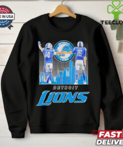 Amon Ra St Brown x Jared Goff Detroit Lions skyline City shirt