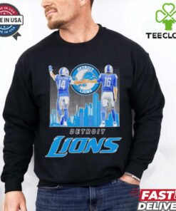 Amon Ra St Brown x Jared Goff Detroit Lions skyline City shirt