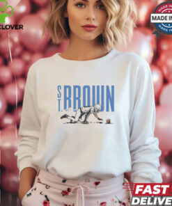 Amon Ra St. Brown Detroit Lions Crawling Celebration Signature t shirt