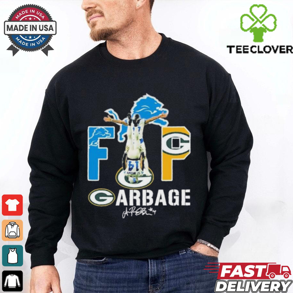 Amon Ra St. Brown FTP Garbage Green Bay Packers Shirt Amon Ra St. Brown FTP Garbage Green Bay Packers Shirt