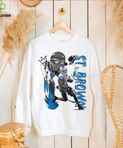 Amon Ra St. Brown number 14 Detroit Lions football player pose gift hoodie, sweater, longsleeve, shirt v-neck, t-shirt