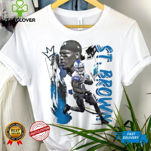 Amon Ra St. Brown number 14 Detroit Lions football player pose gift hoodie, sweater, longsleeve, shirt v-neck, t-shirt